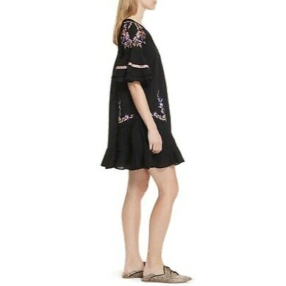 Free People Pavlo Black Babydoll Dress Women's Size XS - Picture 3 of 10